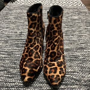 Aldo Leopard Print Calf Hair Boots